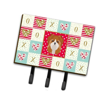 Carolines Treasures 6 x 2 x 9 in. Yorkshire Terrier Love Leash or Key Holder CK5243TH68